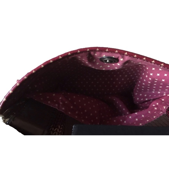 Fossil Key Per Coated Canvas Leather Trim Crossbody Messenger Bag Key charm - Picture 3 of 16